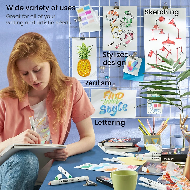 Arteza® EverBlend® Ultra Classic Tones Dual Tip Alcohol Marker Set