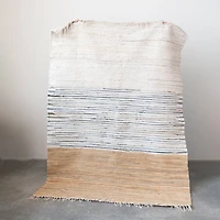 Hello Honey® Gray & Tan Rectangle Chindi Rug with Fringe, 7ft. x 5ft.