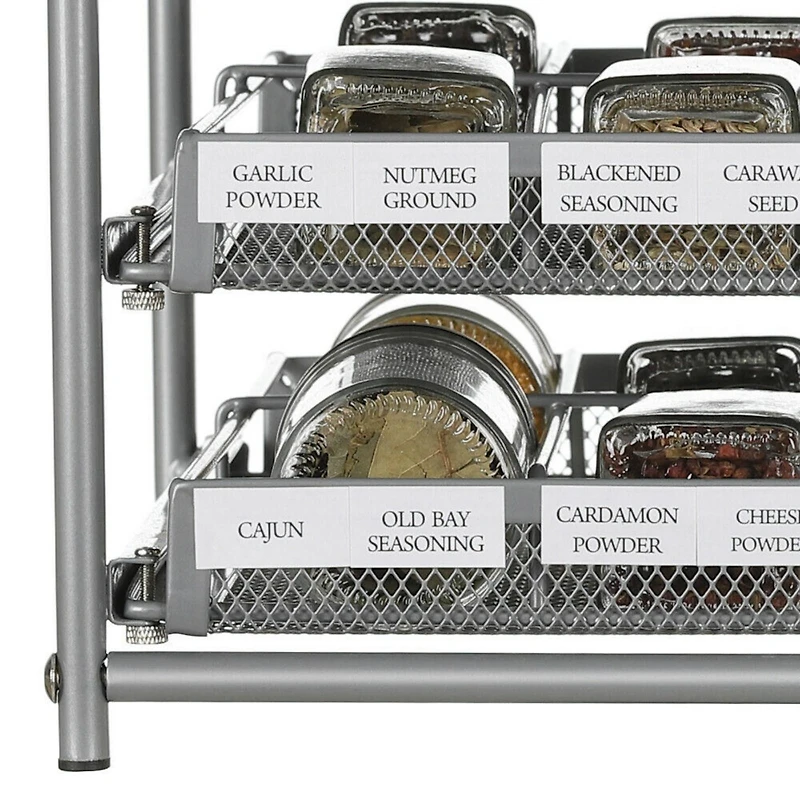NEX™ 3-Tier 24-Bottle Metal Spice Rack with Drawer Organizer