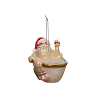 4" Santa in Tub Glass Ornament by Ashland®