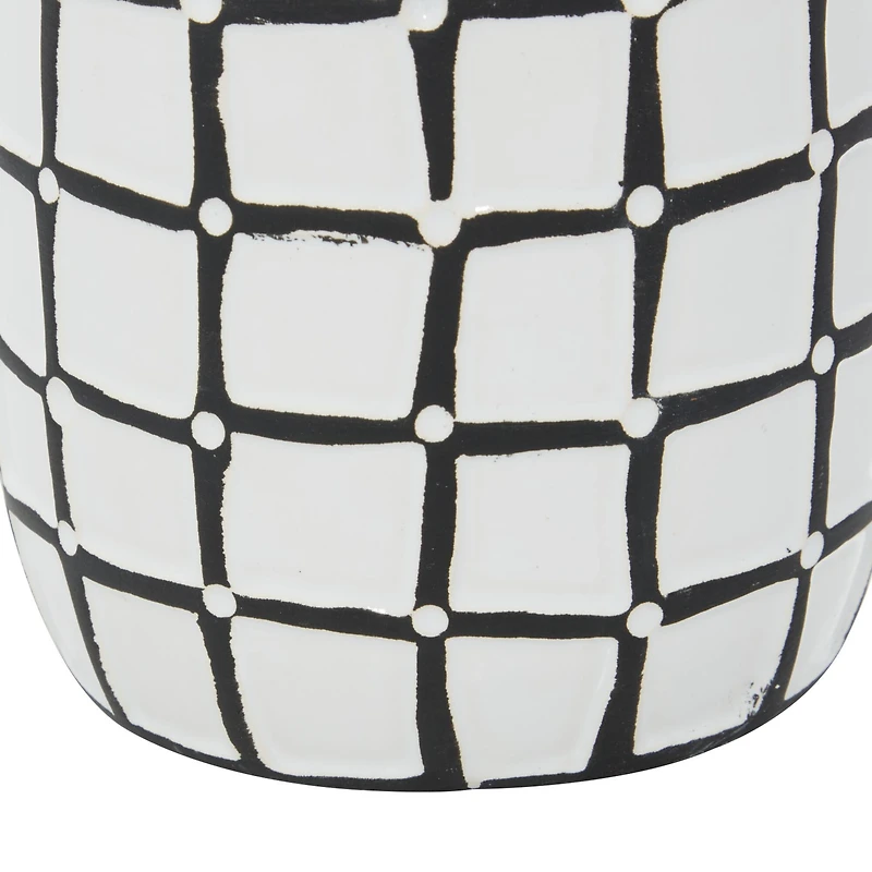 White Ceramic Coastal Vase Set