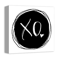 XO Black & White Canvas Wall Art
