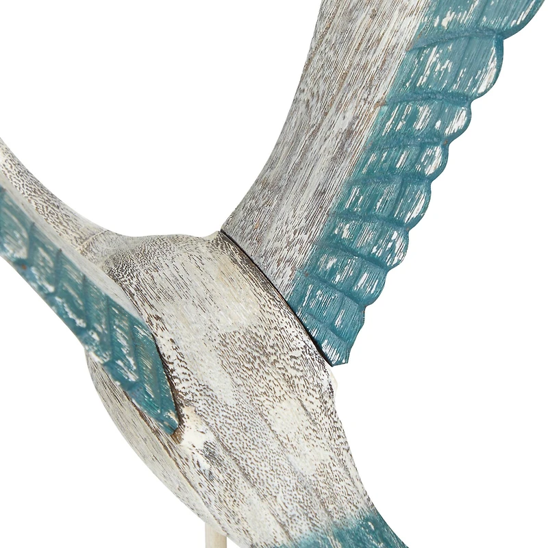 Set of 3 White Pine Coastal  Sculpture, 13" x 13" x 10"