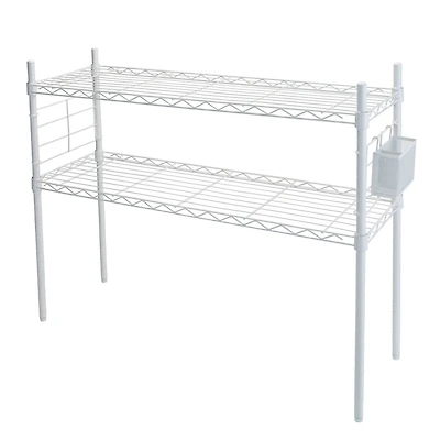 Organize it All White Steel Etagere Adjustable Shelves