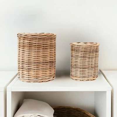 Hello Honey® Natural Hand-Woven Wicker Basket Set