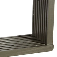 Gray Wood Contemporary Wall Shelf