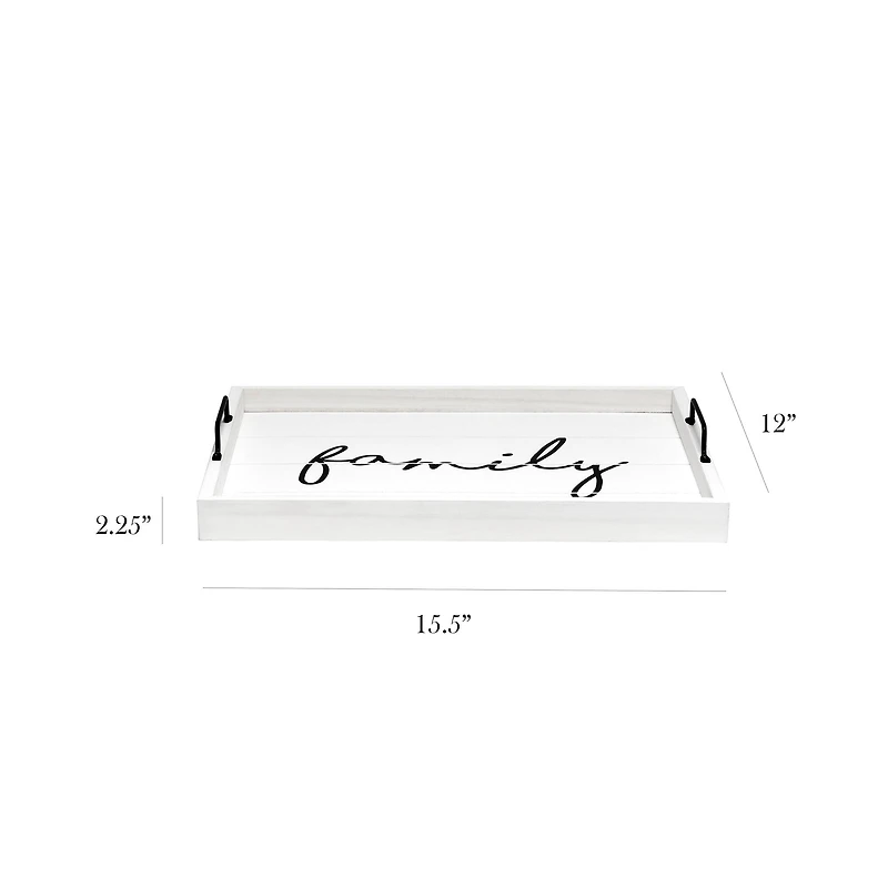 Elegant Designs™ 15.5" Family Serving Tray with Handles