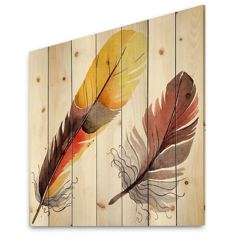 Designart - Colourful Boho Feathers IV