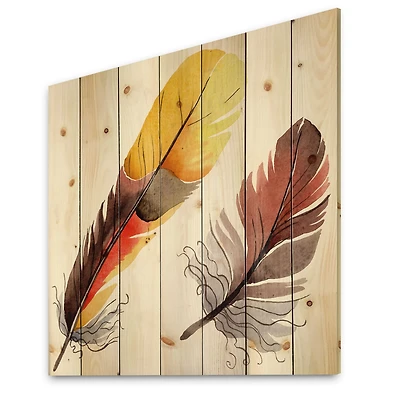 Designart - Colourful Boho Feathers IV