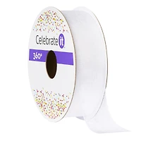 12 Pack: 7/8" x 15yd. White Sheer Ribbon by Celebrate It® 360°™