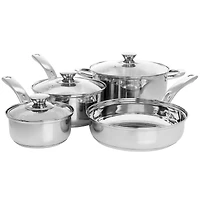 Gibson Home® Anston 7-Piece Silver Stainless Steel Cookware Set
