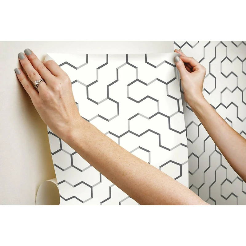RoomMates Open Geometric Peel & Stick Wallpaper