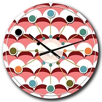 Designart Geometrical Retro Design V Mid-Century Modern Wall Clock