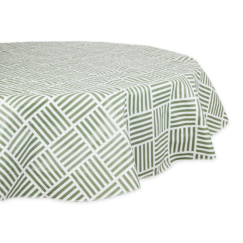 Artichoke Grid Vinyl Tablecloth 70" Round
