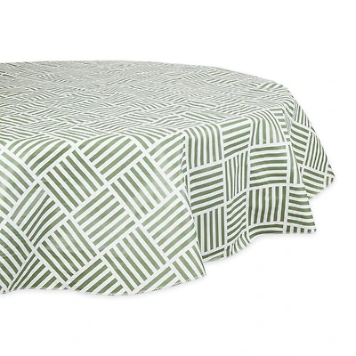 Artichoke Grid Vinyl Tablecloth 70" Round