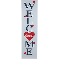 38" Valentine's Day Welcome Wooden Porch Board Sign