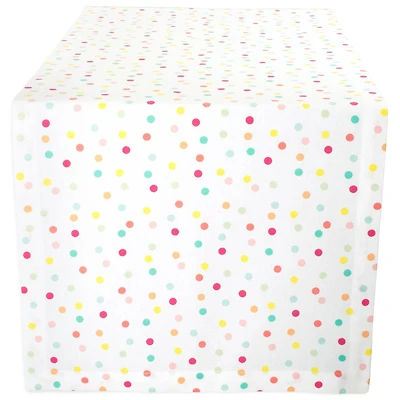DII® 108" Multicolored Polka Dots Table Runner