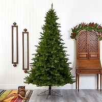 9ft. Pre-Lit Vermont Spruce Artificial Christmas Tree, Warm White LED Lights