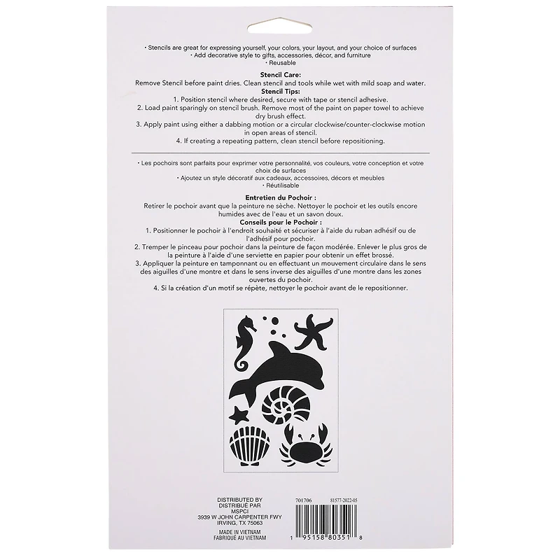 Sea Life Stencils by Craft Smart®, 7" x 10"