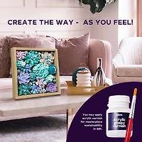 OKTO DIY Wood & Craft Tenderness Succulents Clay Kit