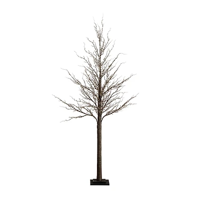 6ft. Pre-Lit Artificial Christmas Twig Tree, Warm White LED Lights