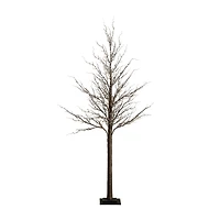 6ft. Pre-Lit Artificial Christmas Twig Tree, Warm White LED Lights