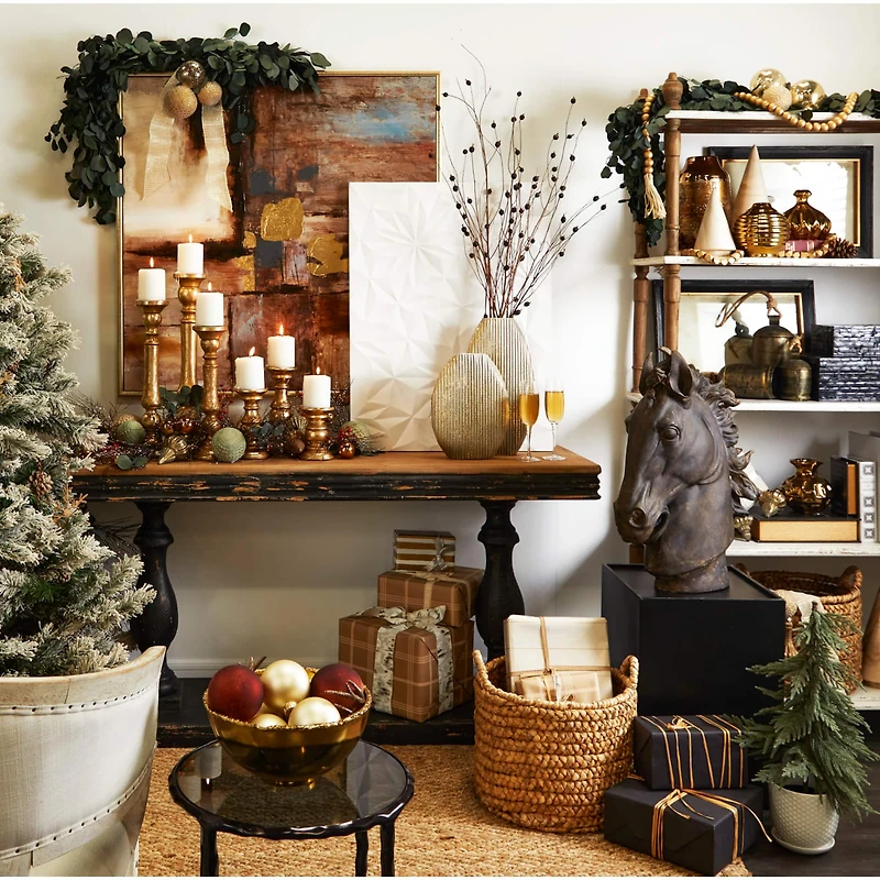 CosmoLiving by Cosmopolitan White Wood Carved Geometric Wall Decor 24" x 2" x 32"