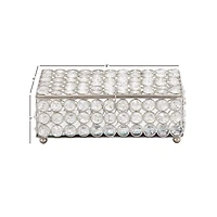 Silver Crystal Glam Jewelry Box