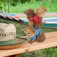 Design Toscano 9" Leaping Squirrels Garden Statue