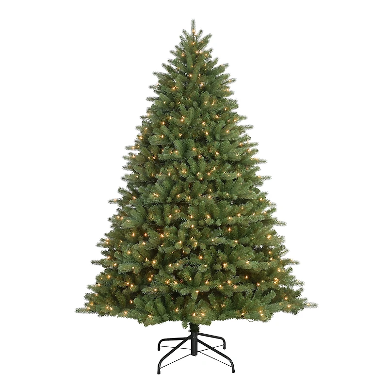 6.5ft. Pre-Lit Douglas Fir Artificial Christmas Tree, Clear Lights