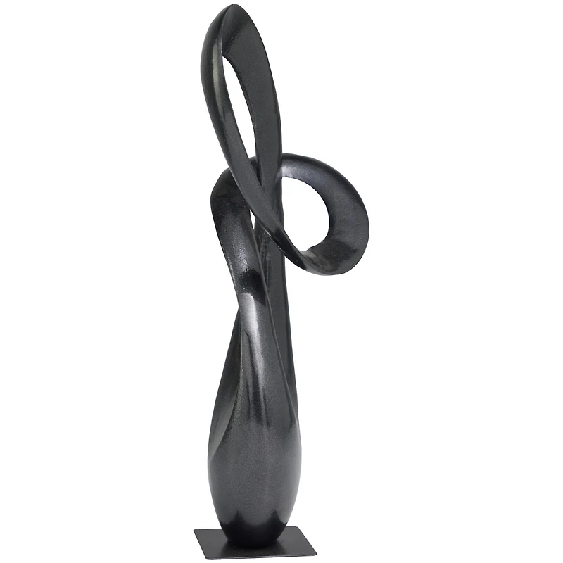 17" Dark Gray Aluminum Abstract Sculpture