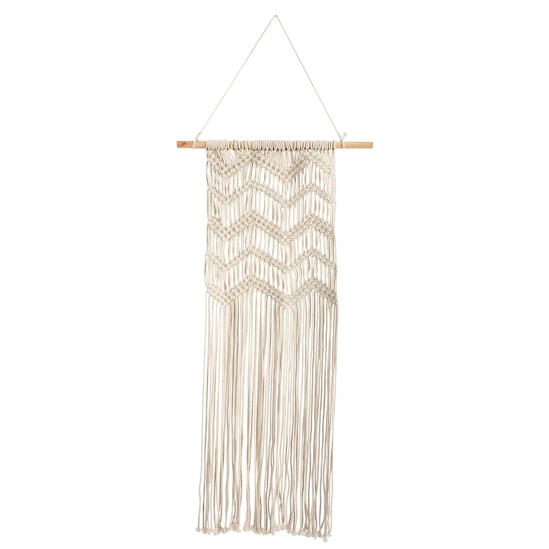 3ft. x 1.5ft. Boho Woven Macrame Wall Hanging Decor