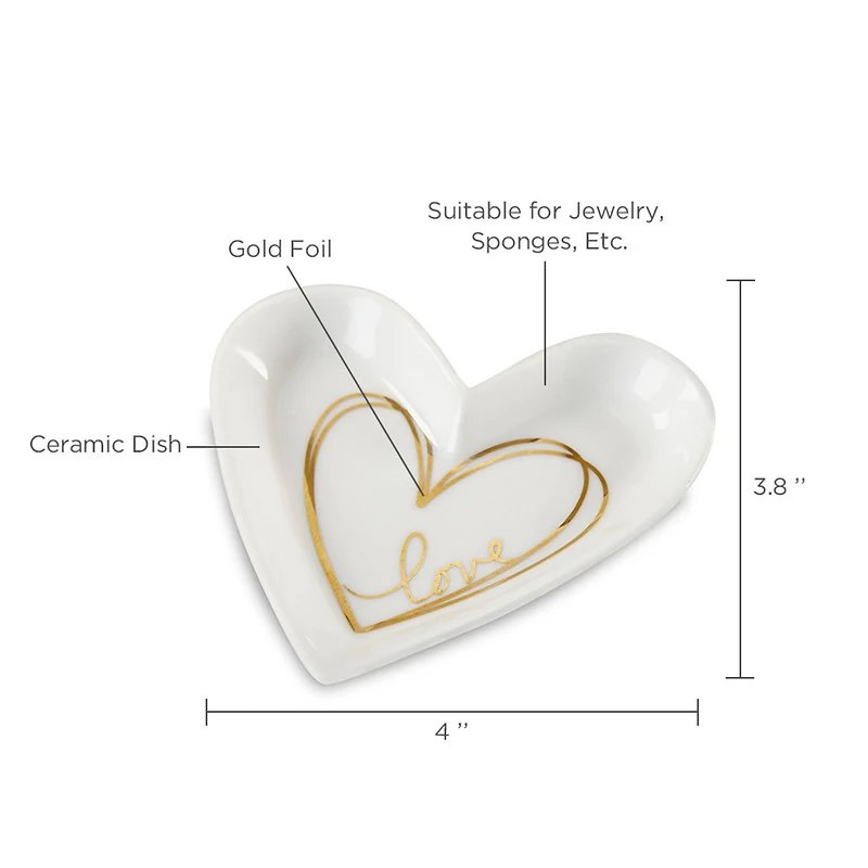 Kate Aspen® Heart Shaped Trinket Dish, 2ct.