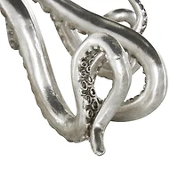 21.5" Silver Laying Octopus Sculpture
