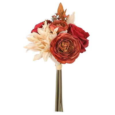 10" Red & Cream Ranunculus & Rose Bouquet by Ashland®