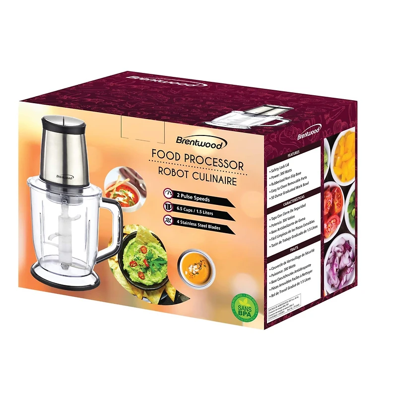 Brentwood 6.5 Cup Food Processor