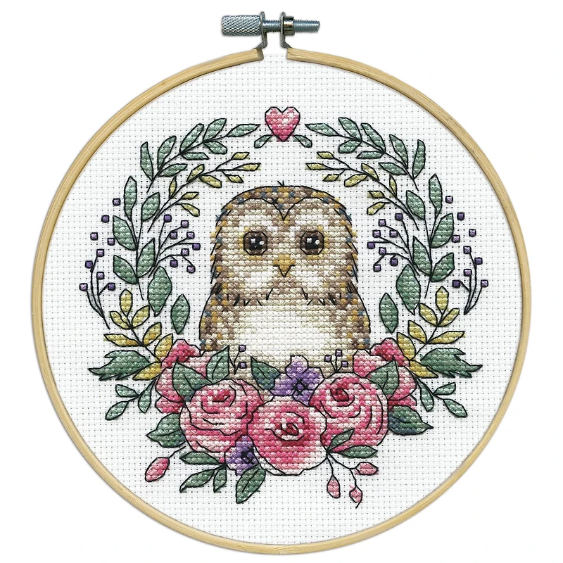Design Works™ 8'' Round Owl Counted Cross Stitch Kit