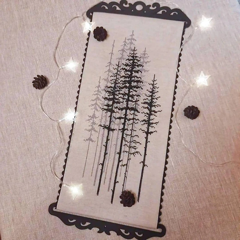 Crystal Art Foggy Forest Mixed Technique Stitch Kit