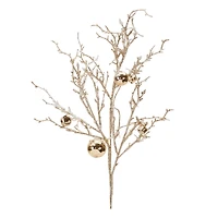 25" Flocked Twig Branches with Sleigh Bells, 6ct.