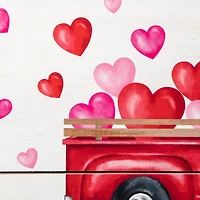 Glitzhome® 24" Wooden Valentine's Truck Wall Sign