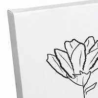 Simple Floral Drawing Canvas Wall Art