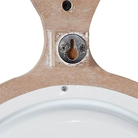 Set of 2 White Metal Farmhouse Wall Decor, 12" x 14"