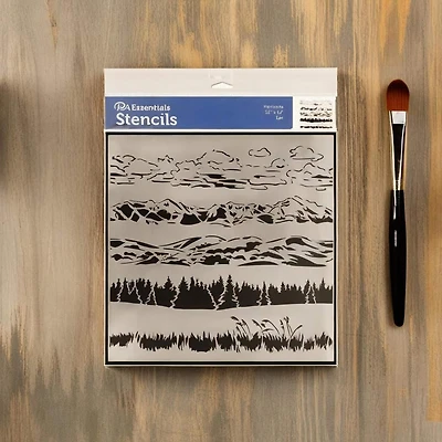 PA Essentials Horizons Stencil, 12" x 12"