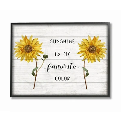 Stupell Industries Sunshine is My Favorite Color Framed Wall Art