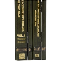 Green Wooden Sherlock Holmes Storage Faux Book Box Set