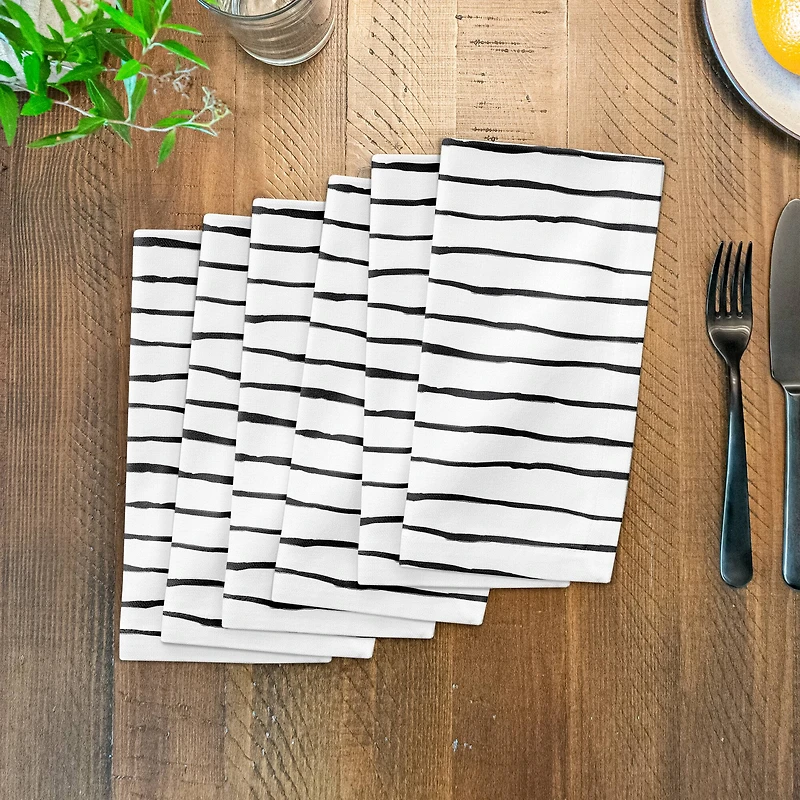 Painted Stripes 10" x 10" Cotton Twill Napkin
