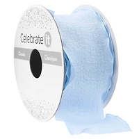 1.5" x 3yd. Blue Ruffle Edge Ribbon by Celebrate It® Classic