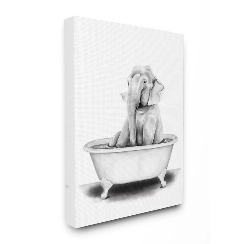 Stupell Industries Elephant In A Tub Wall Art