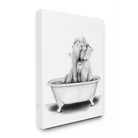 Stupell Industries Elephant In A Tub Wall Art