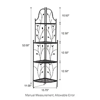 Glitzhome® 4ft. Metal 4-Tiered Corner Shelf Stand